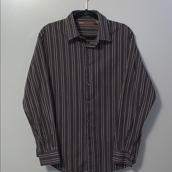 Perry Ellis Men's Long Sleeve Tonal Stripe Pattern Shirt Medium main image 1
